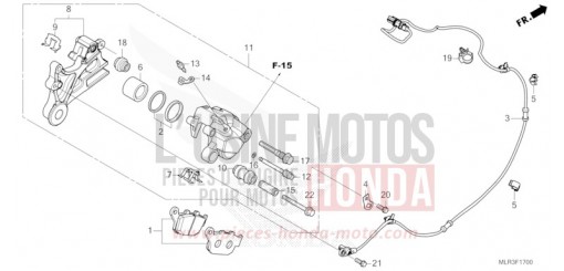 REAR BRAKE CALIPER CBR500RAR de 2024
